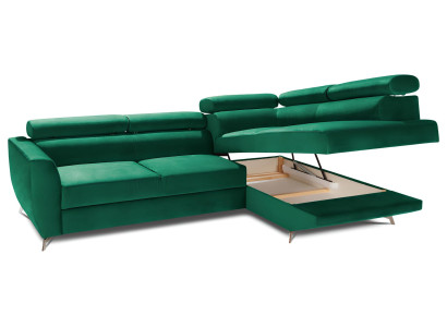 Hörnsoffa med förvaringsutrymme och sängfunktion