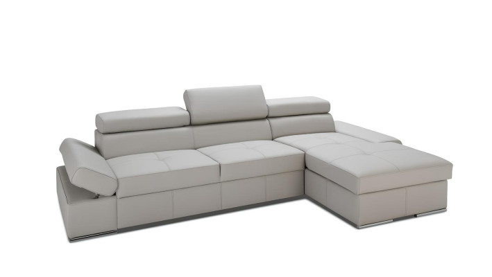 Modern hörnsoffa med mönster, klädd i 100% läder