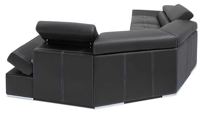 Modern hörnsoffa i 100% läder