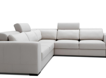 Hörnsoffa för vardagsrum, soffa, fåtölj, läder, design, avkoppling, multifunktionell