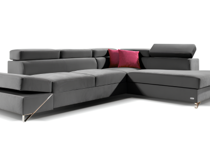 Modern L-soffa med sängmekanism