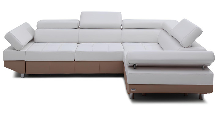 Modern hörnsoffa med landskapsdesign, hörn, set, klädd, 100% läder