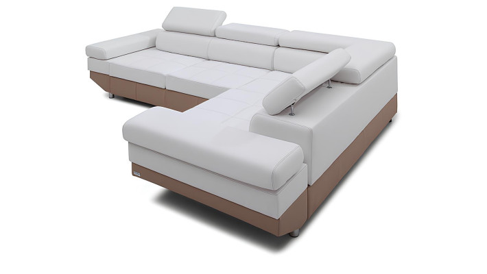 Modern hörnsoffa med landskapsdesign, hörn, set, klädd, 100% läder