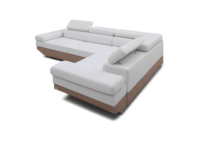 Modern hörnsoffa med landskapsdesign, hörn, set, klädd, 100% läder