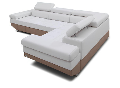 Modern hörnsoffa med landskapsdesign, hörn, set, klädd, 100% läder