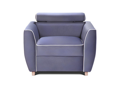 Designstol med tygöverdrag för 1 person i vardagsrummet