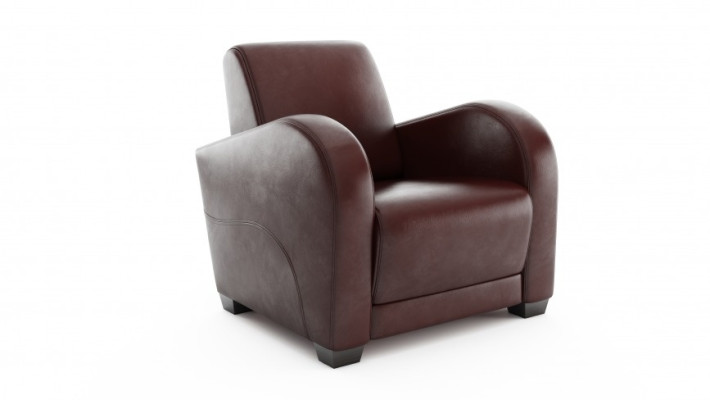 Modern stol i 100% italiensk läder för vardagsrummet