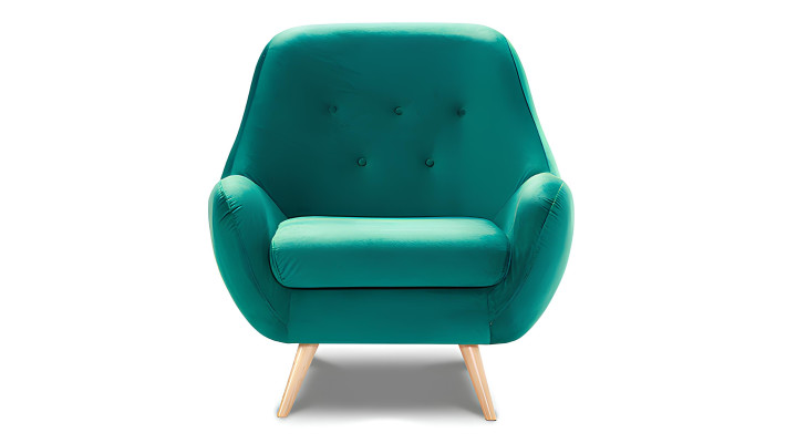 Stol för avkoppling och TV-tittande, grön, ny