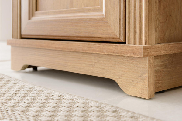 Fristående badrumsmöbelset, ek, väggskåp