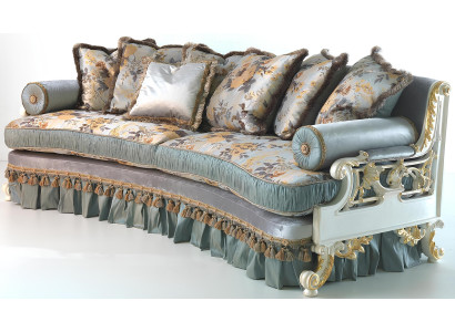 Blå italiensk designsoffa för 4 personer