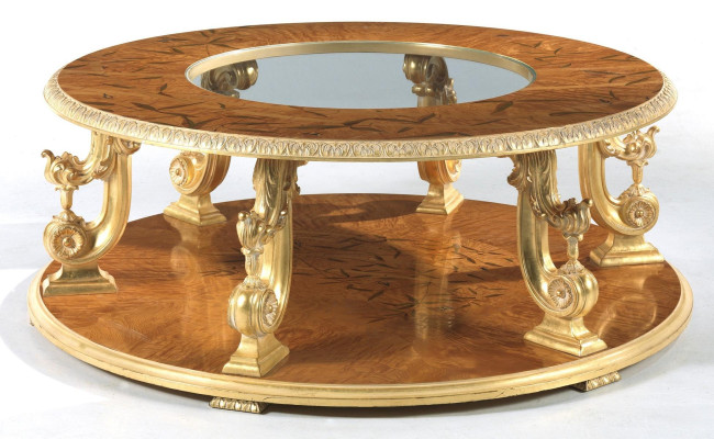 Massiv träkaffebord