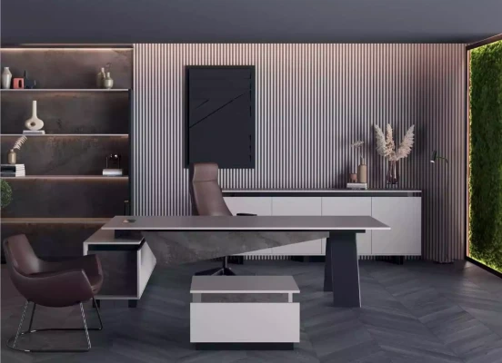 Modern grå hörnbord med premiumdesign