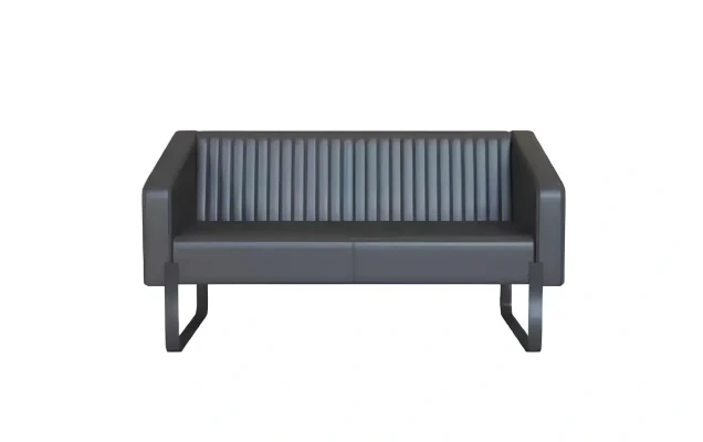 Soffa med 3 platser Dizainera i tyg med grått trä