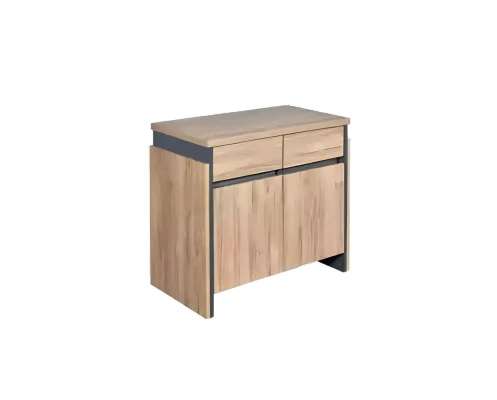 Set av skrivbord i massivt trä i fyra delar