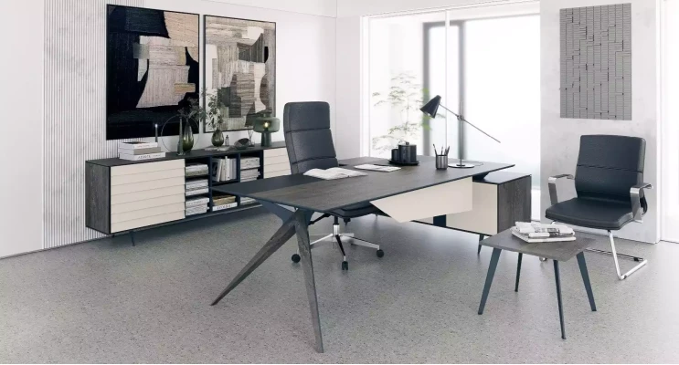 Modern grå mötesbord för studio
