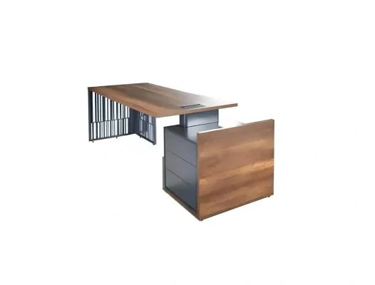 Modern skrivbord, mötesbord, dokumentförvaringsskåp