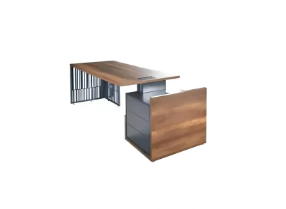 Modern skrivbord, mötesbord, dokumentförvaringsskåp