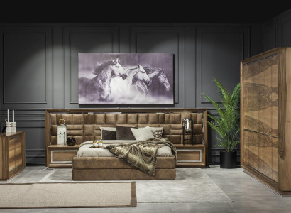 Lyxig säng 160x200 hotellmöbel med klädsel