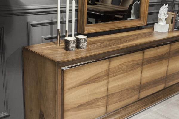 Lyxigt matbordset med bord och stolar, nattduksbord, 7 delar