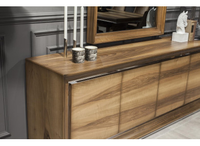 Lyxigt matbordset med bord och stolar, nattduksbord, 7 delar