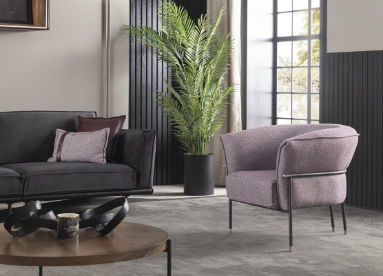 Italiensk stil möbel, grå soffa, kuddar, loft, 3 delar