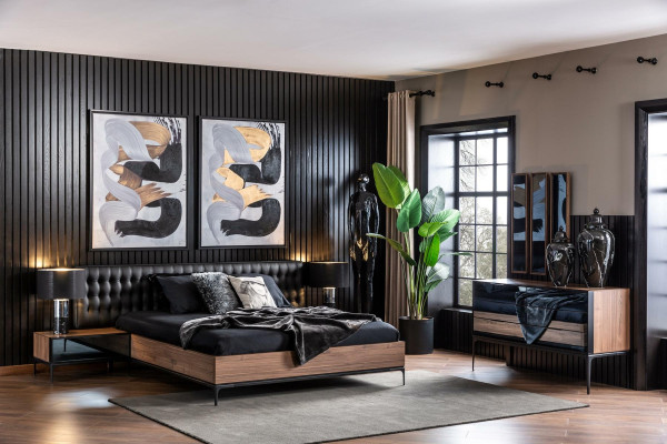 Lyxig sängram 160x200 cm modern möbel