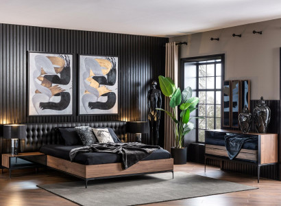 Lyxig sängram 160x200 cm modern möbel