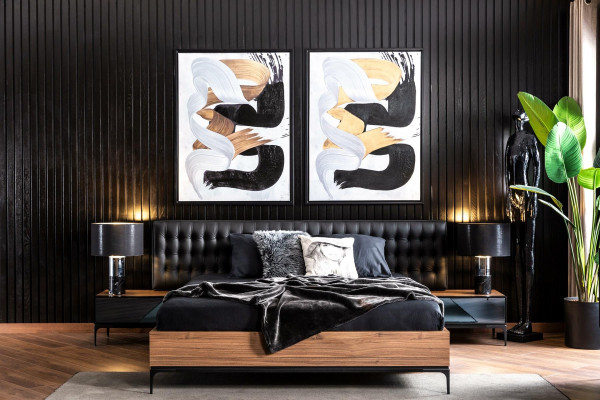 Lyxig sängram 160x200 cm modern möbel