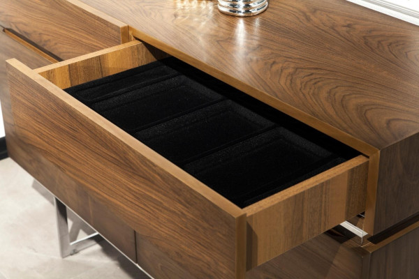 Lyxig nattduksbord med spegel 130 cm, set om 2 delar