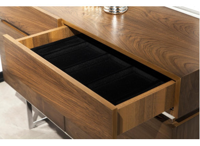 Lyxig nattduksbord med spegel 130 cm, set om 2 delar