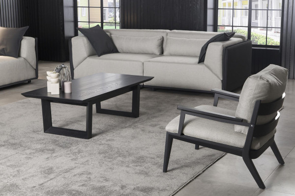 Set med 3+1 platser hengen fåtölj Möbler för vardagsrum 2 delar Ny