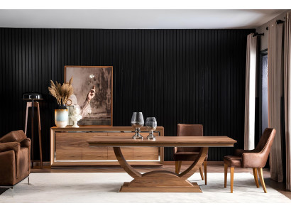 Möbelset för matplats med bord och stolar