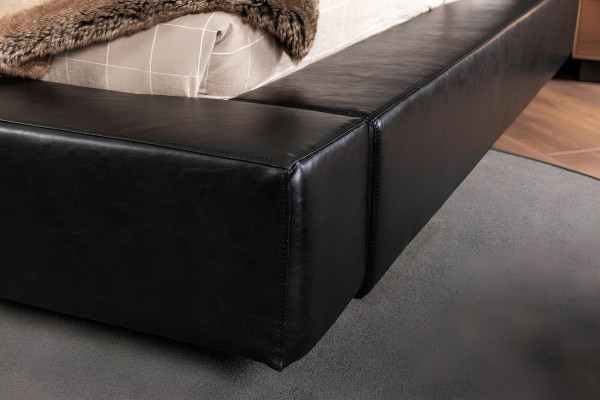 Lyxigt sovrumsmöbelset med nattduksbord, garderob, bord och säng i 6 delar