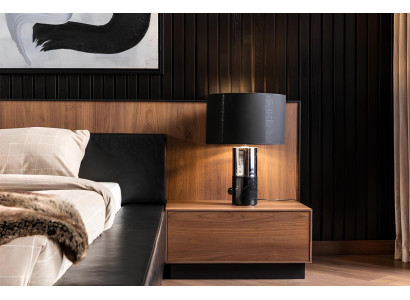 5-delars sovrumsmöbelset med säng, nattduksbord och byrå