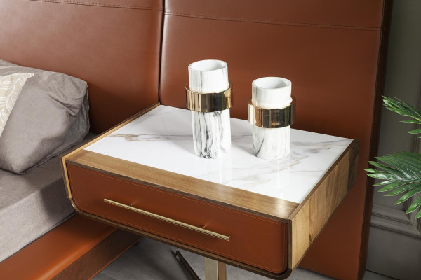 Praktisk nattduksbord med modern förvaringsutrymme