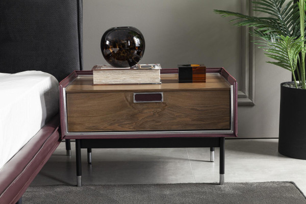 Lyxig brun nattduksbord för sovrum, modern konsol