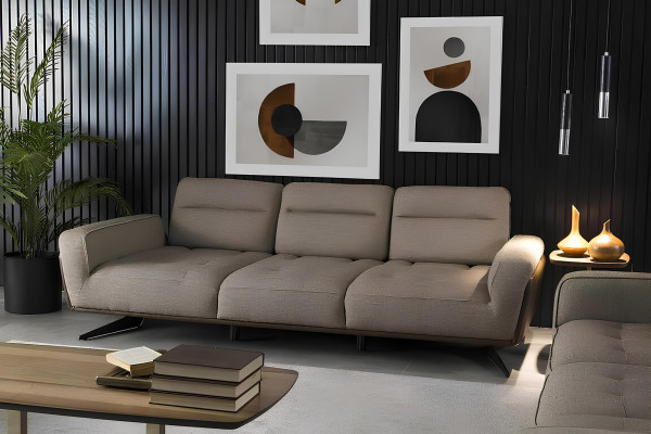 Soffgrupp 4+1 med låg bord, 3 delar. Mjuk möbelset