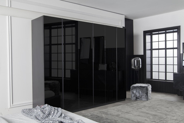 Hylla i svart trä 264 cm