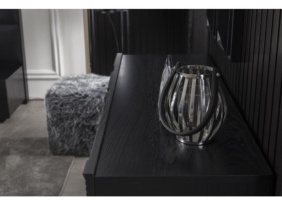 Svart mobil skåp på 138 cm