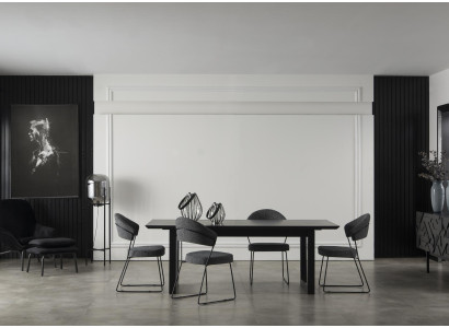 Möbelset för matplats med bord och 4 bekväma stolar, 5 delar