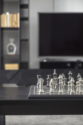 Högkvalitativt vardagsrumset med tvådelat bord