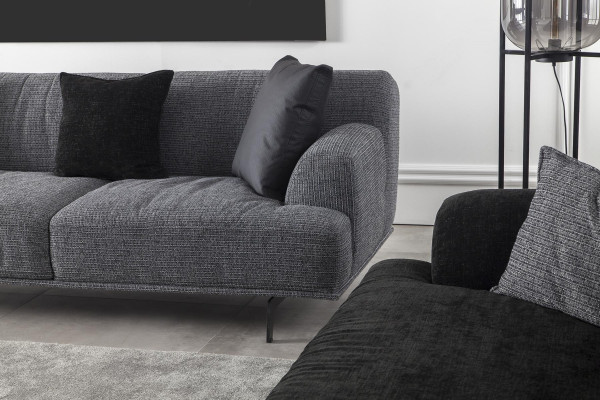 Soffa i sammet för fyra personer 284 cm