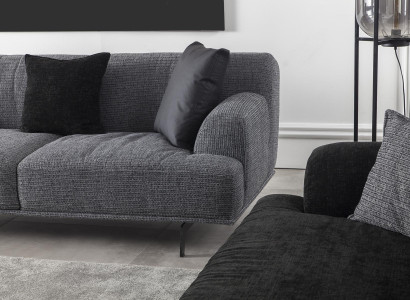 Soffa i sammet för fyra personer 284 cm