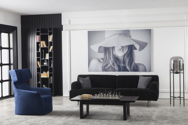 L-soffa för 3 personer 235 cm tyg