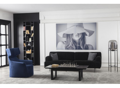 L-soffa för 3 personer 235 cm tyg