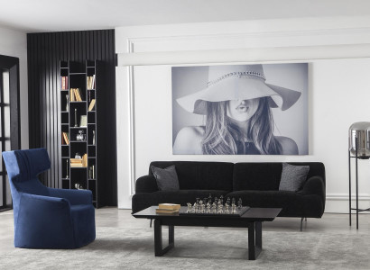 L-soffa för 3 personer 235 cm tyg