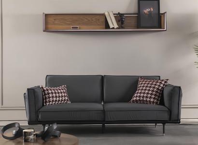 Modern italiensk designsoffa för 3+1 personer grå