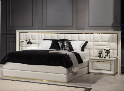 Säng Pat modern lyx 160x200 cm vit