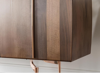 Set med 2 mobila speglar i brunt trä