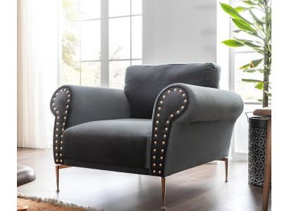 Stol, cocktailstol, modern design, blå, tyg